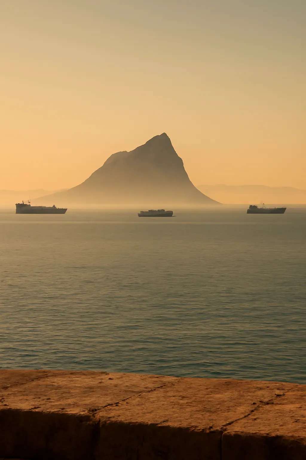 The Strait of Gibraltar seen from Algeciras